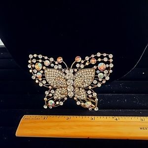 GENUINE Kirk's Folly aurora borealis Rhinestone Pin brooch hard to find